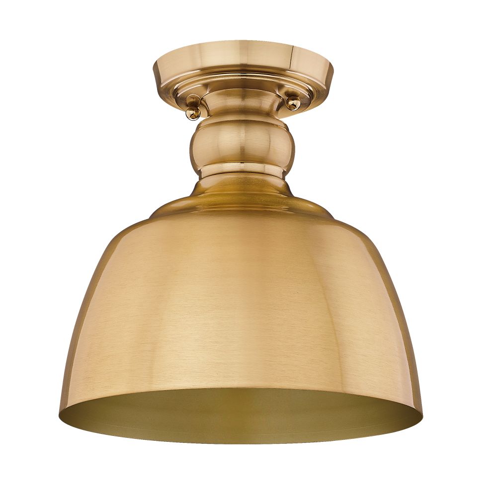 Golden Lighting 0316-FM MBG Holmes Flush Mount in Modern Brushed Gold